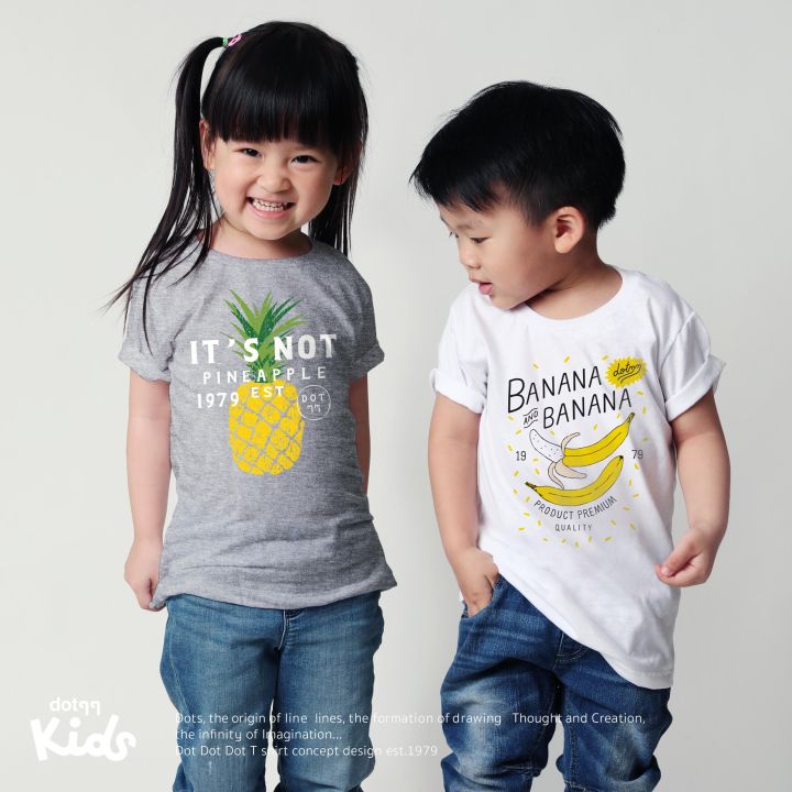 dotdotdot-เสื้อยืดเด็ก-t-shirt-concept-design-ลาย-pineapple-และ-banana