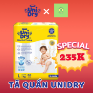 Tã Bỉm QUẦN UniDry mẫu mới gói cực đại đủ size M76 L68 XL60 XXL54 miếng