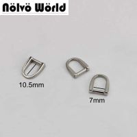 100pcs 7X10.5mm Polished Silver Welded Arch Ring Zipper Slider Hanger,DIY Purse Bag Belt Handbag Zip D shaped Ring Connector