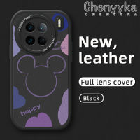 เคส Chenyyka สำหรับ VIVO X90 Pro + เคสดีไซน์ใหม่มีสไตล์มิกกี้น่ารักเคสใส่โทรศัพท์หนังซิลิโคนนิ่มเคสมือถือกันกระแทกป้องกันการตกพร้อมเคสป้องกันกล้องเลนส์คลุมทั้งหมด