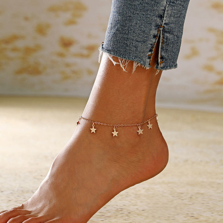 1-x-แหวนนิ้วเท้าสายรัดข้อเท้ามีเสน่ห์แหวนนิ้วเท้าชายหาดผู้หญิงแหวนนิ้วเท้าข้อเท้าเครื่องประดับชายหาด