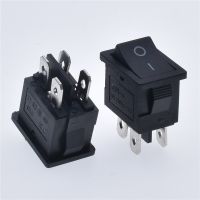 5PCS KCD1 15*21mm Mini Black 4 Pin two position toggle switch On/Off Rocker Switch AC 6A/250V10A/125V Rocker Switch Power Switch Electrical Circuitry