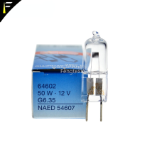 Halogen Lamp Beads 64602 12V50W G6.35 Optical Instrument Halogen Bulb Pin Bulb Equipment Bulb Censor Light Bulbs Lightbulbs