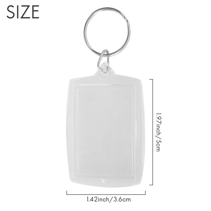 10pcs-transparent-blank-insert-photo-picture-frame-key-ring-split-keychain