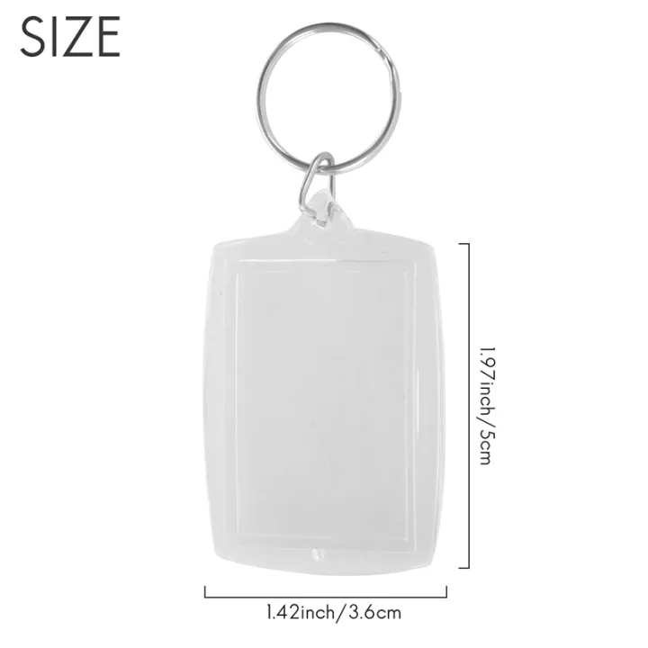 10pcs-transparent-blank-insert-photo-picture-frame-key-ring-split-keychain