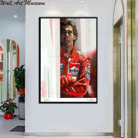 Ayrton Senna โปสเตอร์ผ้าใบพิมพ์ลาย IJ ศิลปะผนังห้องตกแต่งนอร์ดิกสำหรับตกแต่งบ้าน Woonkamer กรอบภายใน1ชิ้นหรือไร้กรอบ (การปรับแต่งมีผ้าใบวาดภาพและกรอบ)