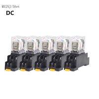 ซ็อกเก็ตฐานใหม่พร้อมรีเลย์ DPDT คอยล์8PIN 5A 220V 110V 48V 36V 24V 12V รีเลย์ MY2NJ DC 5ชิ้น