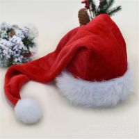 75Cm Plush Long Merry Christmas Hat Cosplay Costume Santa Claus Cap For Adult Gift New Year Christmas Decoration 2023