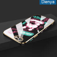 เคส Dienya สำหรับ iPhone 6 6S 6 Plus 6S Plus เคสลายการ์ตูนน่ารักโชคดีน่ารักใหม่กรอบชุบซิลิกาเจลนิ่มเคสมือถือฝาครอบป้องกันเลนส์กล้องถ่ายรูปรวมทุกอย่าง