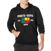 Men Women Hoodies Benin EST.1960 Porto-Novo Capital Hoodie Pullover Hooded Hip Hop Sweatshirt Cotton Unisex