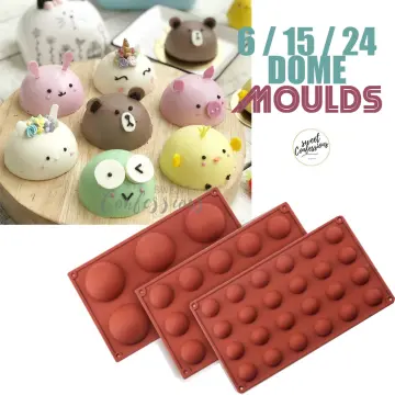 5Pcs Spherical Silicone Mould Silicone Dome Mould Hemispherical Baking Mould  for Candy Chocolate Cake Jelly Silicone Mould