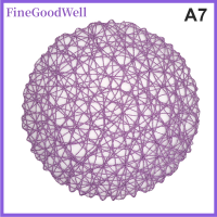 FineGoodWell แผ่นรองที่รองทานอาหารสานทรงกลมสำหรับโต๊ะอาหารที่รองจานแผ่นรองแก้ว