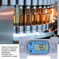 เครื่องวัดการไหลของน้ำมันเชื้อเพลิง 35-200L/Min ± 1% ความแม่นยำ Digital Turbine Flow Meter 2.3V-3.3V 2in Inlet Outlet อลูมิเนียมสำหรับวัดดีเซลสำหรับของเหลว