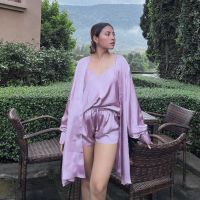 Pre-Order 7-10 days: FIDUCIA BANGKOK - Cozy Lounge Robe Dusty Rose :  เสื้อคลุม รุ่น โคซี่เลาจน์ สีชมพู