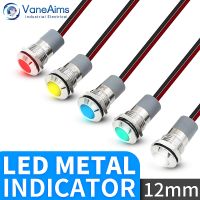 12MM Led Metal Indicator Light Red Green Blue White 6V12V24V220V Warning Signal-lamp 1PCS DIY Waterproof Power Lamp Yellow