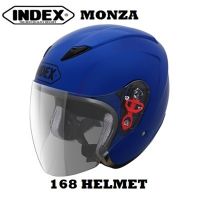 หมวกกันน็อคเปิดหน้า INDEX รุ่น  MONZA  สีน้ำเงิน