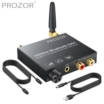 Prozor DAC Digital to Analog Converter Optical Coaxial Fiber SPDIF to RCA  3.5mm Jack Audio Adapter With Optical Cable Adapter