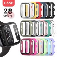 Tempered Glass cover For Apple Watch case 8 45mm 44mm 41mm 40mm 42mm 38mm bumper Screen Protector Case iWatch series 7 6 5 4 se