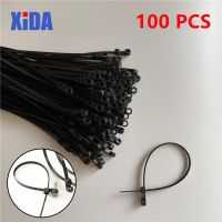 100Pcs Nylon Cable Tie 4x200 Fixed Cable Tie Nylon Cable Zip Ties With Screw Hole Mount Self Locking Loop Wrap Bundle Tie Straps