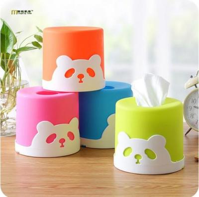 【CW】 1PC Color Tissue Boxes Plastic Holder Removable Paper Napkin Decorated