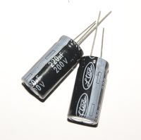 Capacitor 220uF/200V LTEC 105C วงจรอิเล็กทรอนิกส์ กรอง เรียงกระแส แหล่งจ่ายไฟ DC Power Supply จำนวน 2ตัว