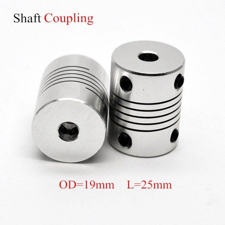 Aluminium CNC Motor Jaw Shaft Coupler 5mm To 8mm Flexible Coupling OD ...