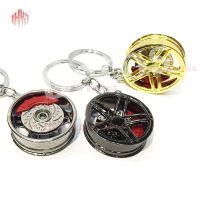 Alloy keychain with Soft Rubber Tire Keychain Creative Small Tire Pendant Car Decoration Auto Accessories Women Men Gift