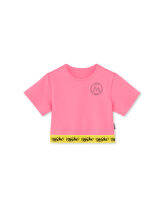 มอสซิโม® M7111-0001 เสื้อยืด Waistband Sport Cropped Tee - Pink