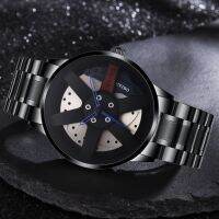 【July】 2021 new mens watch wheel hub hollow personality pointer automatic movement non-mechanical quartz