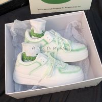 【Ready Stock】 ✙✜◈ C39 Mint green shoes female small white shoe breathable joker small soft bottom sand薄荷绿鞋子女小白鞋款透气百搭小众软底板鞋2023潮4.5