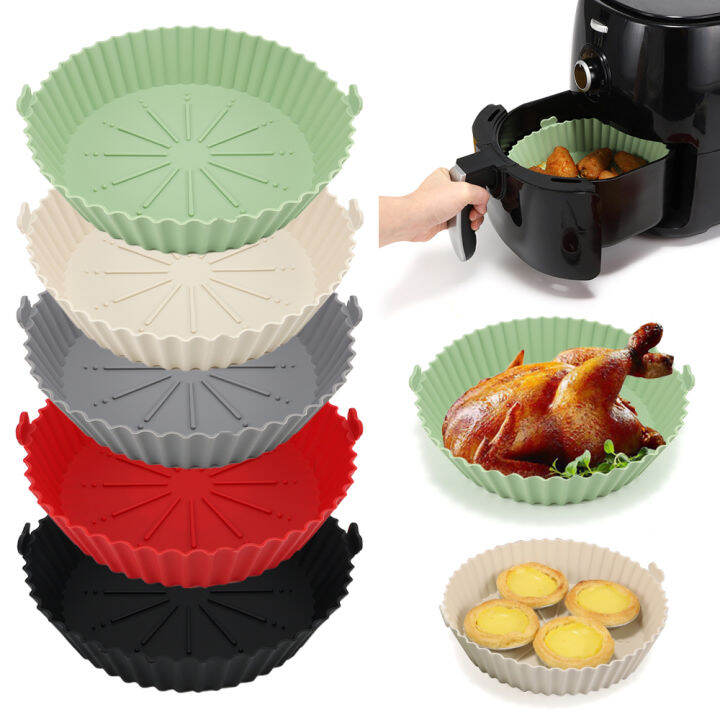Air Fryer Silicone Basket Silicone Mold Airfryer Oven Baking Tray Pizza
