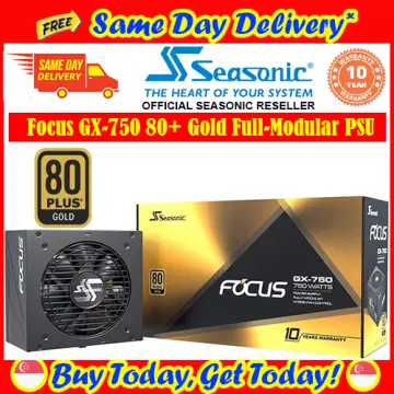 Best Buy: Seasonic FOCUS GX-750, 750W 80+ Gold PSU, Full-Modular, Fan  Control in Fanless, Silent, Cooling Mode, 10 Yr Warranty Black FOCUS GX-750