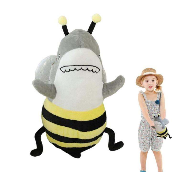 plush-shark-bee-purse-cute-yellow-bee-shark-plush-dolls-keychain-bag-cute-bee-shark-plush-dolls-keychain-bag-stuffed-animal-shark-plushie-bag-for-kids-gifts