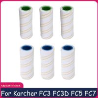 6Pcs for Karcher FC3 FC3D FC5 FC7 Cordless Floor Cleaner Microfiber Roller Brush Accessories Parts