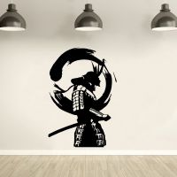 Japanese Warrior Enso Zen Circle Samurai Asian Vinyl Wall Decals Removable Self Adhesive Transfer Film Wall Sticker Mural