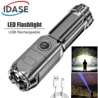 Powerful LED Flashlight 1000 Lumen Tactical Flashlights Rechargeable USB 18650 Waterproof Zoom Fishing Hunting LED Flashlight Rechargeable  Flashlight