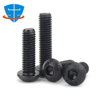 DIN7380 M2M2.5 M3 M4 M5 M6 M8 M10 M12 Black 10.9 Alloy Steel Hex Hexagon Socket Round Pan Button Head Allen Bolt Furniture Screw Nails Screws Fastener