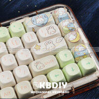 Kbdiy แป้นพิมพ์ปุ่มกดกระต่ายน่ารักธีม PBT อะนิเมะข้อความเหมือนกับ MX สวิทช์ Mac 143คีย์หมวก MOA รายละเอียดสำหรับ616367688487104คีย์