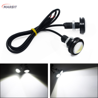 MARBIT 2pcs Eagle Eye LED 23mm 12SMD Car Daytime Running Backup ไฟเลี้ยวอัตโนมัติป้ายทะเบียนสีขาว