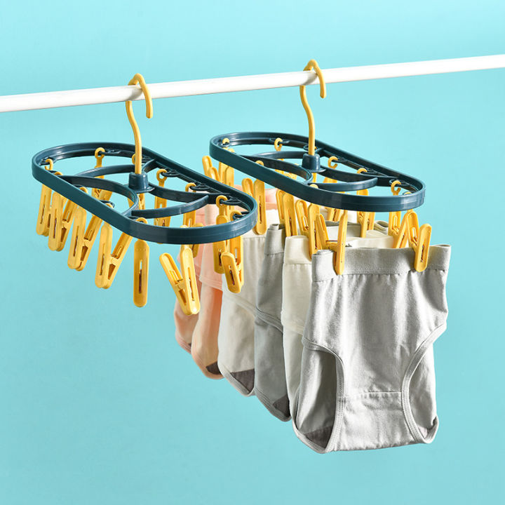 12-clips-folding-clothes-dryer-hanger-children-s-clothes-dryer-windproof-socks-underwear-plastic-drying-rack