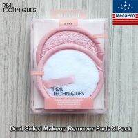 Real Techniques® Dual Sided Makeup Remover Pads 2 Pack แผ่นทำความสะอาดเครื่องสำอาง สำหรับผิวหน้า แบบ 2 ชิ้น