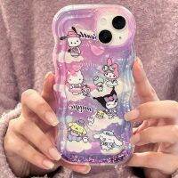 (Bishop Belle)Sanrio Hello Kitty น่ารัก Cinnamoroll Kuromi ทรายดูดเคสโทรศัพท์,สำหรับ iPhone 14 13 12 11 Pro Max ฝาหลังนิ่มกันตก