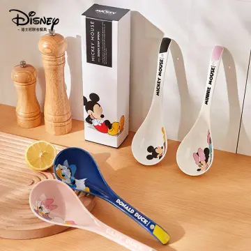 Disney Mickey Mouse Cartoon Soup Spoon Ceramics Food Short Handle