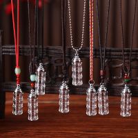 Transparent New Bamboo Knot Bottle Hollow Pendant Open to Install Things Gawu Pendant Fashion Carrying Couple Jewelry Necklace 7PYZ