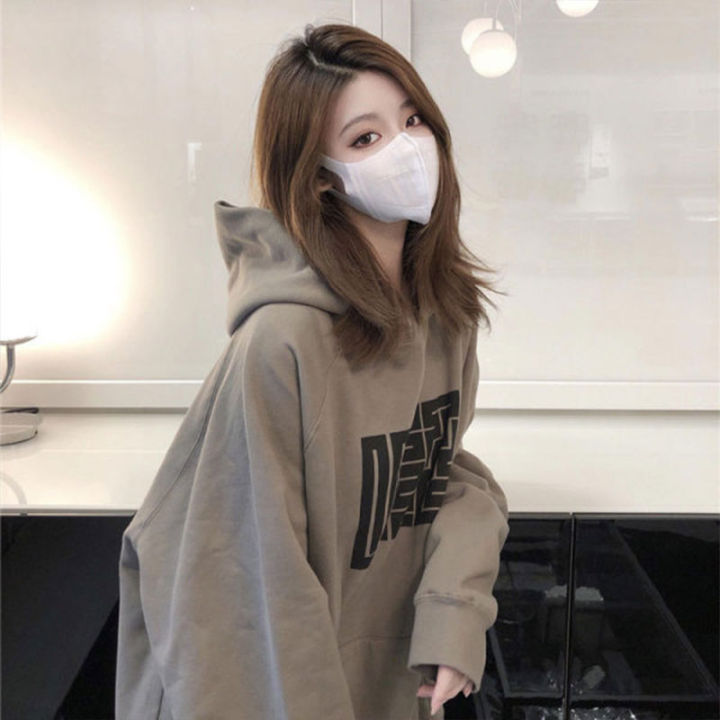 xiang-nian-ni-ผู้หญิง-retro-fleece-sweatshirt-ใหม่สไตล์เกาหลีนักเรียนพิมพ์-hoodie-หลวม-jacket