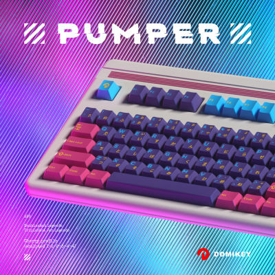 Domikey Pumper Cyber Punk Cherry Profile abs doubleshot keycap for mx keyboard poker 87 104 xd64 xd68 xd84 BM60 BM65 BM68 BM80