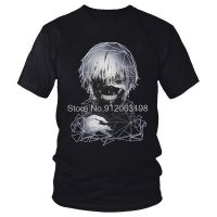 Ghoul Tokyo T Shirt For Men  Cotton Printing T-shirts Fashion Tshirt Short Sleeve Ken Kaneki One Eyed Manga Anime Tees Tops 4XL 5XL 6XL