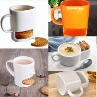 【CW】350ML 12 oz 3D Creative Coffee Milk Mug Biscuit Cookie Dessert Pocket Breakfast Ceramic Mugs Coffee Juice Tea Cups Drinkware