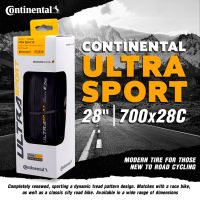 ส่งฟรี!! ยางนอกรถจักรยาน (700x28C) Continental Ultra Sport II เสือหมอบ