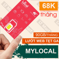Sim 4G Mobifone Local có 3Gb ngày 90Gb tháng gói A68 của hãng MyLocal chỉ thumbnail